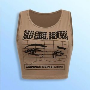 Sad Girl Hours Crop Tank Top